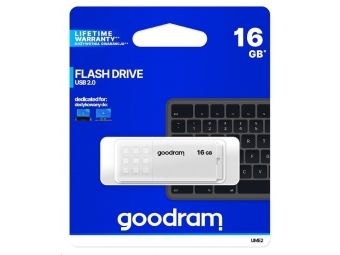 GOODRAM USB kľúč UME2 16GB, USB 2.0 biely